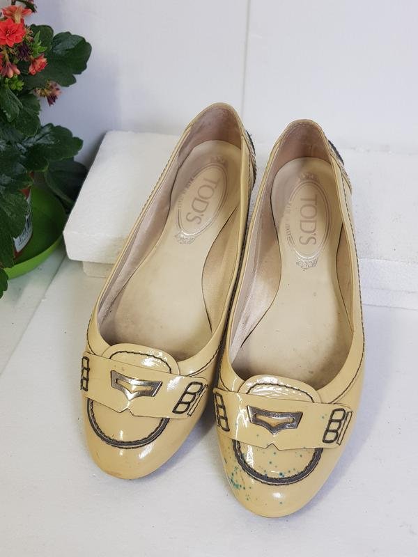 Женские Tod's Лоферы Персиковые Лаковая Кожа 36