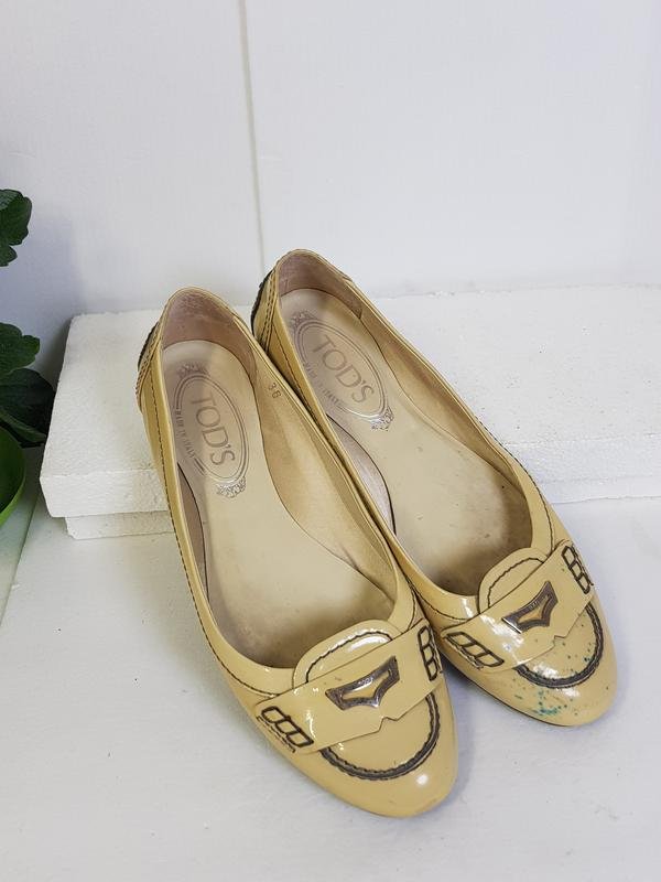 Женские Tod's Лоферы Персиковые Лаковая Кожа 36