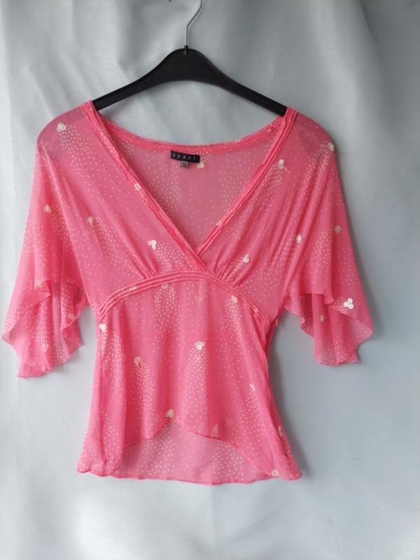 Женская Coach Рубашка Розовая Шелк 34 / XS / 42