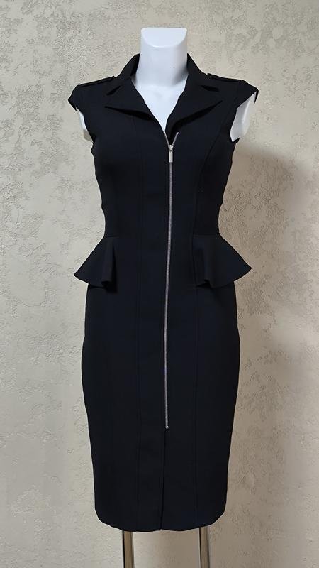 Damen Karen Millen Kleid Schwarz Baumwolle 34 / XS
