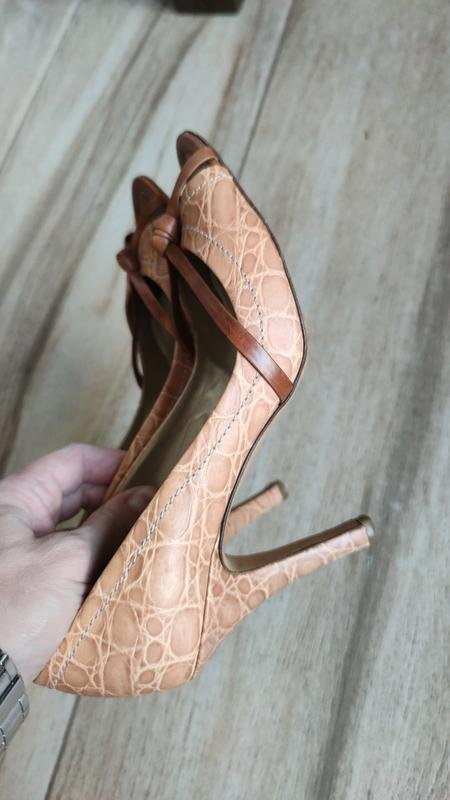 Women Furla Heels Beige Leather 37