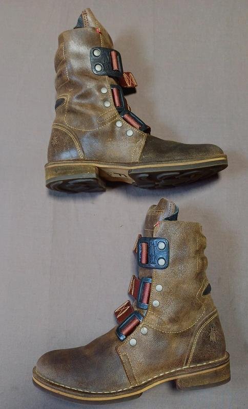 Damen Fly London Stiefel Braun Wildleder 38