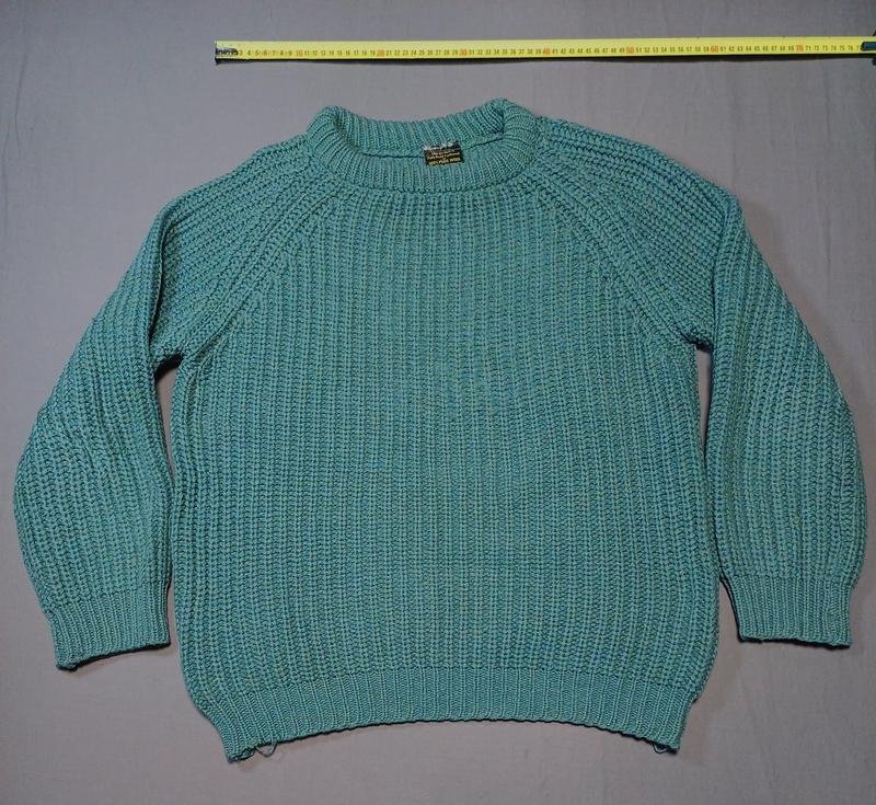 Men Vintage Sweater Green Wool 40 /L / 48