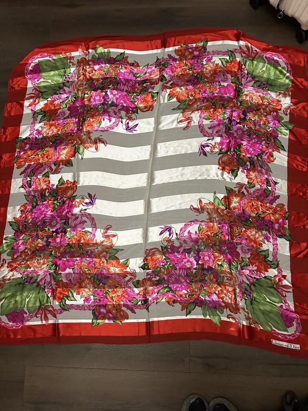 Donna Christian Dior Sciarpa Rossa Sete