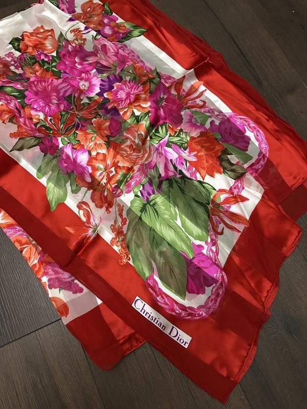 Donna Christian Dior Sciarpa Rossa Sete
