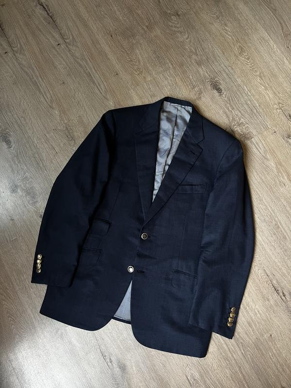 Мужской Brioni Пиджак Тёмно-синий Шерсть 42 / XL /
