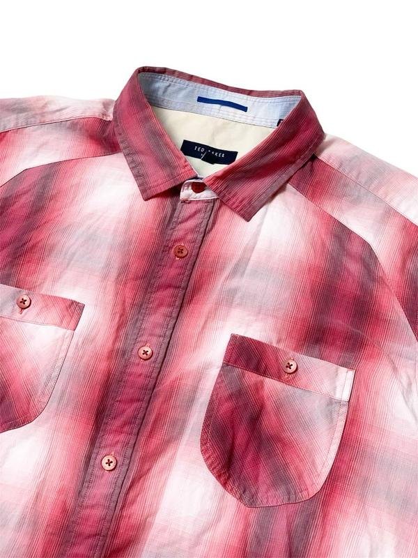 Uomo Ted Baker Camicia Bianca Cotone 40 /L / 48
