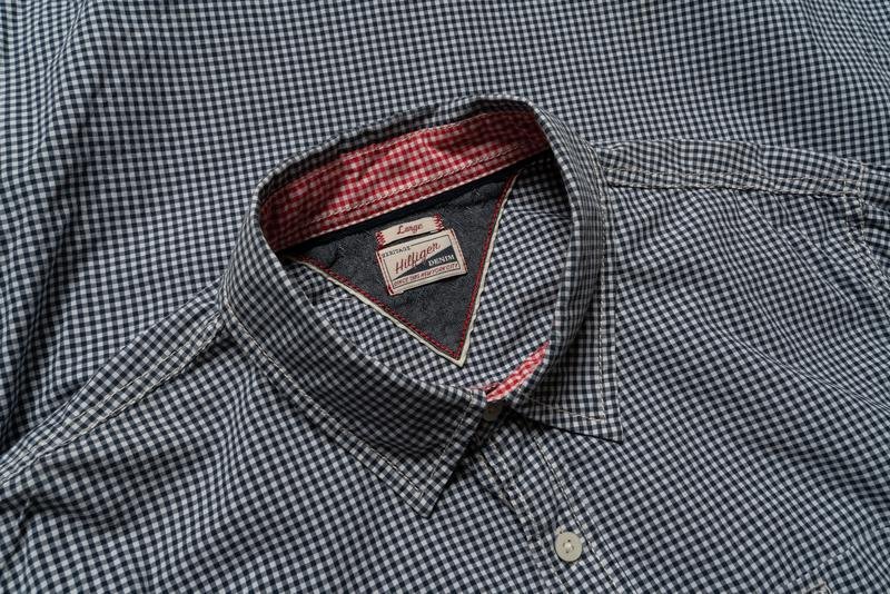 Uomo Tommy Hilfiger Camicia Blu Navy Cotone 40 /L