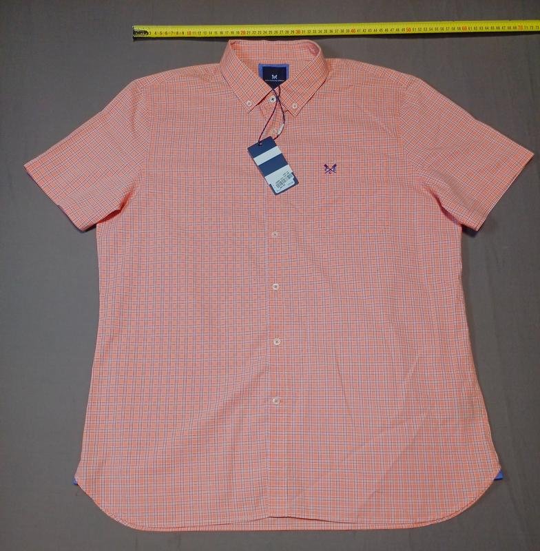 Мужская Crew Clothing Рубашка Коралловая Хлопок 44