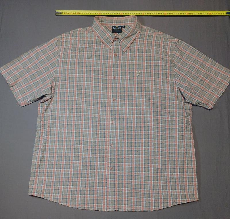 Мужская Guinness Рубашка Серый Хлопок 3XL