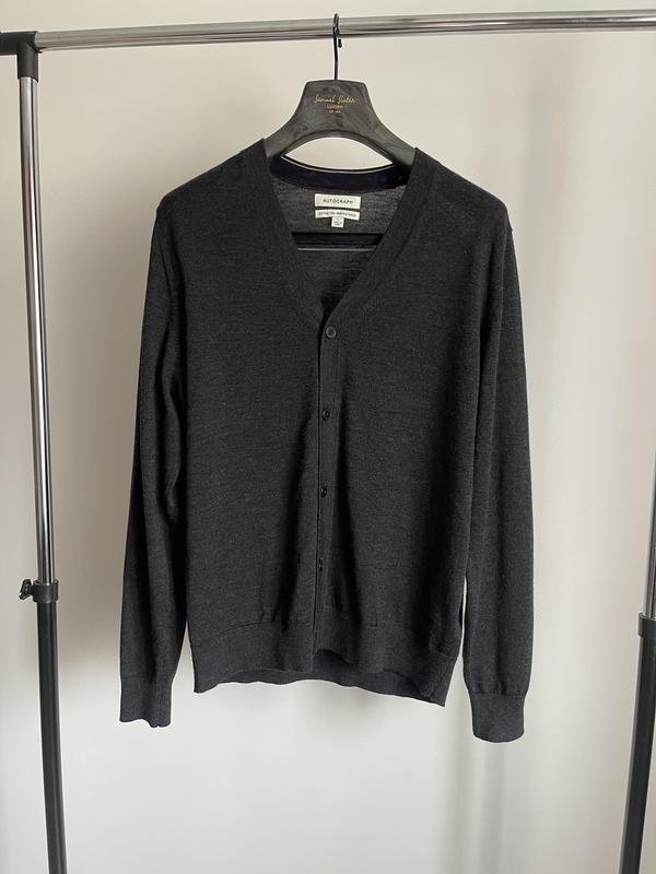 Мужской Autograph Свитер Серый Мерино 38 / M / 46