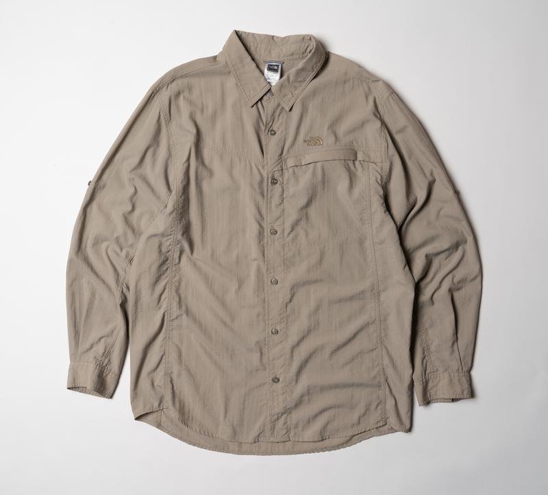 Мужской The North Face Рубашка Серый Нейлон 40 /L