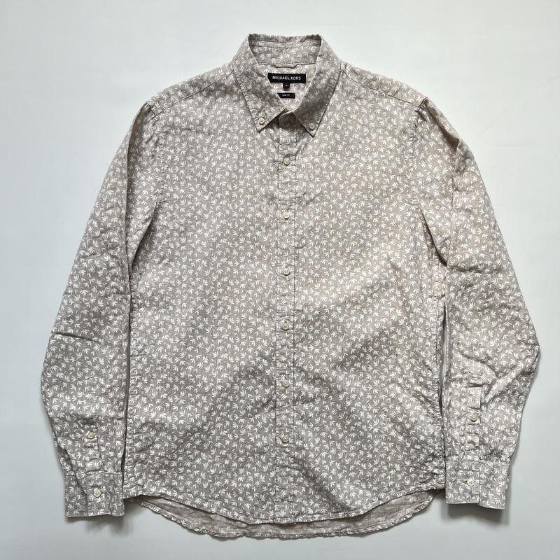 Мужской Michael Kors Рубашка Бежевый Лен 38 / M /