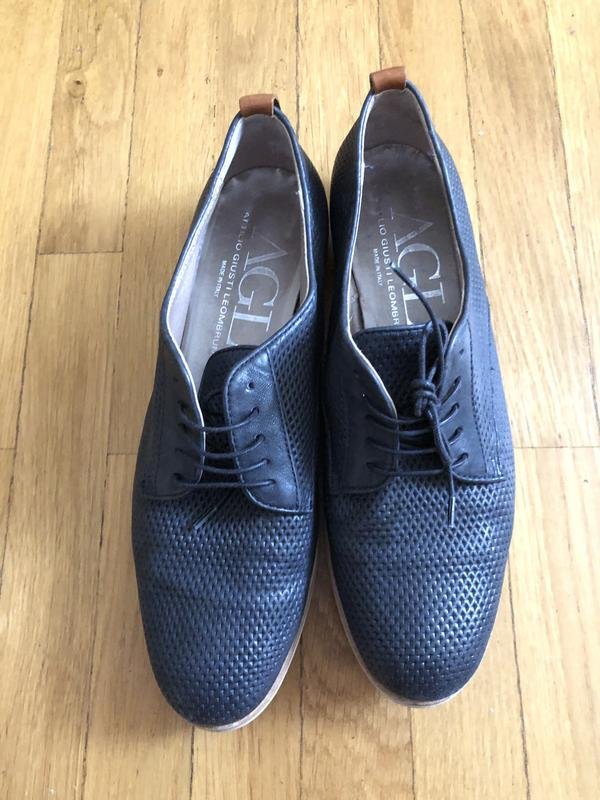 Women AGL Loafers Navy Leather 40