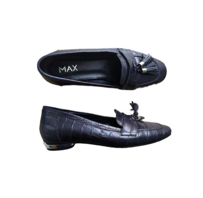 Женские MAX Лоферы Чёрные Кожа 37