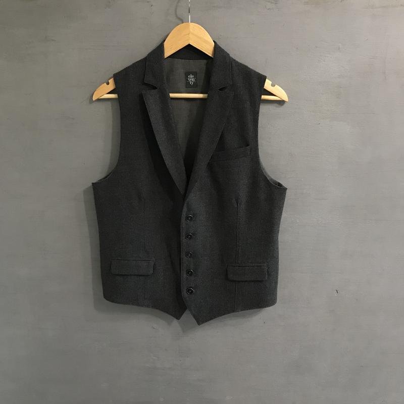 Men Eleventy Milano Vest Grey Wool 38 / M / 46