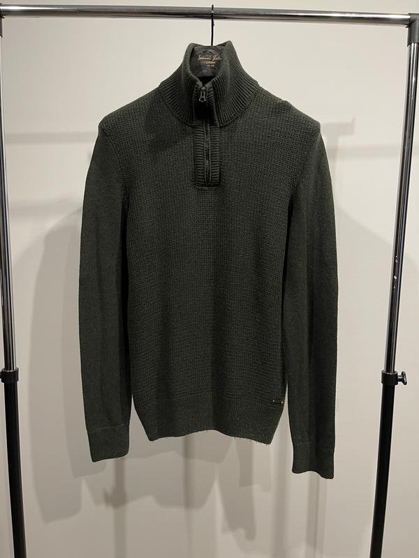 Herren Hugo Boss Pullover Khaki Wolle 38 / M / 46