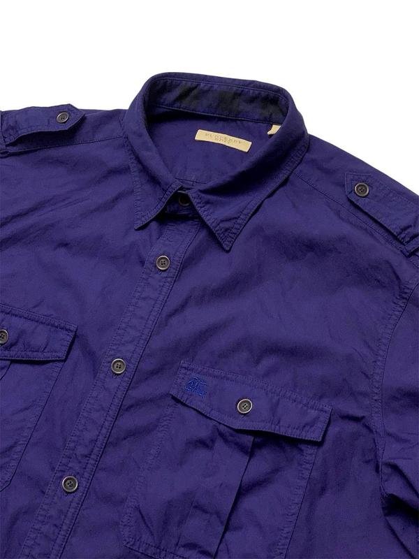 Homme Burberry Chemise Bleu Marine Coton 38 / M /