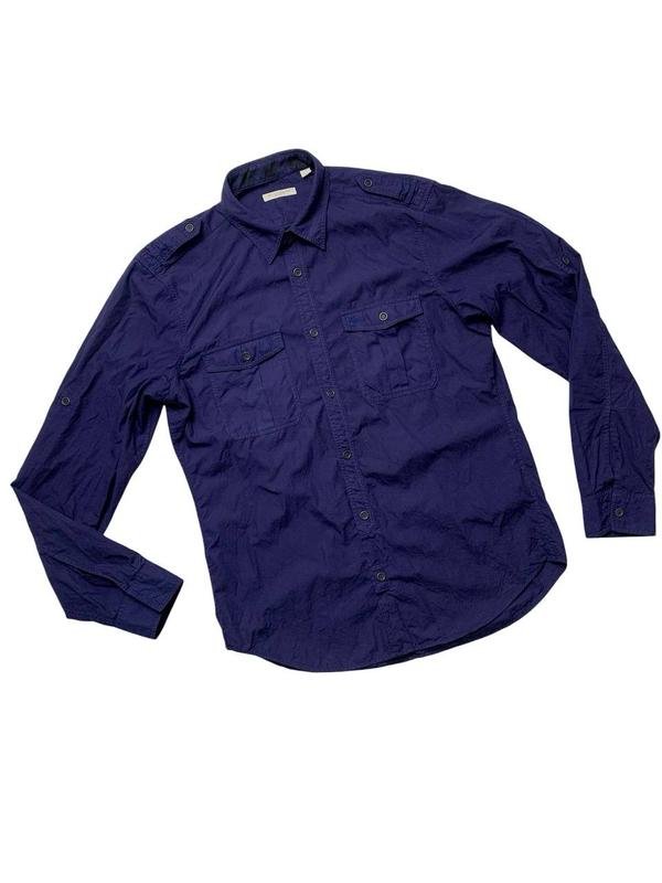 Homme Burberry Chemise Bleu Marine Coton 38 / M /