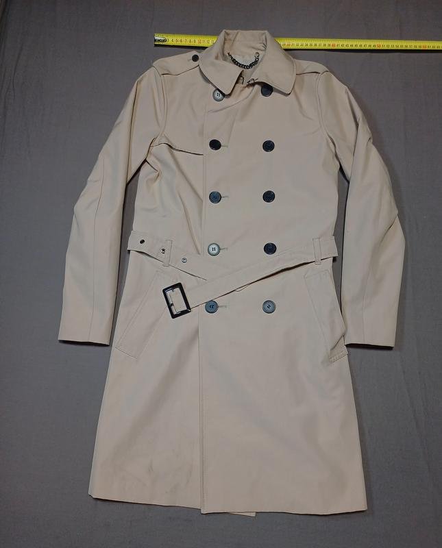 Women River Island Trench Coat Beige Polyester 32