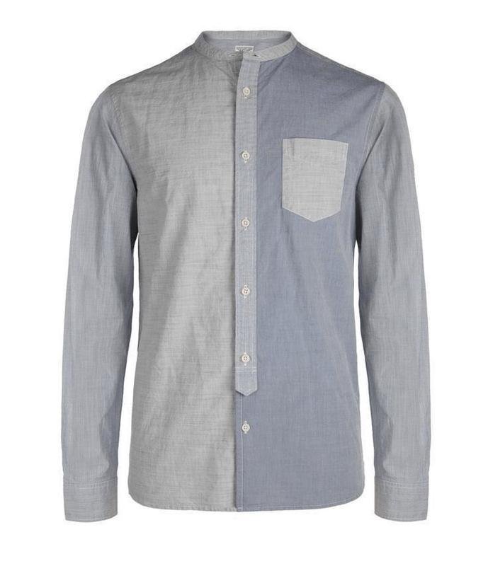Herren AllSaints Hemd Grau Baumwolle S-M