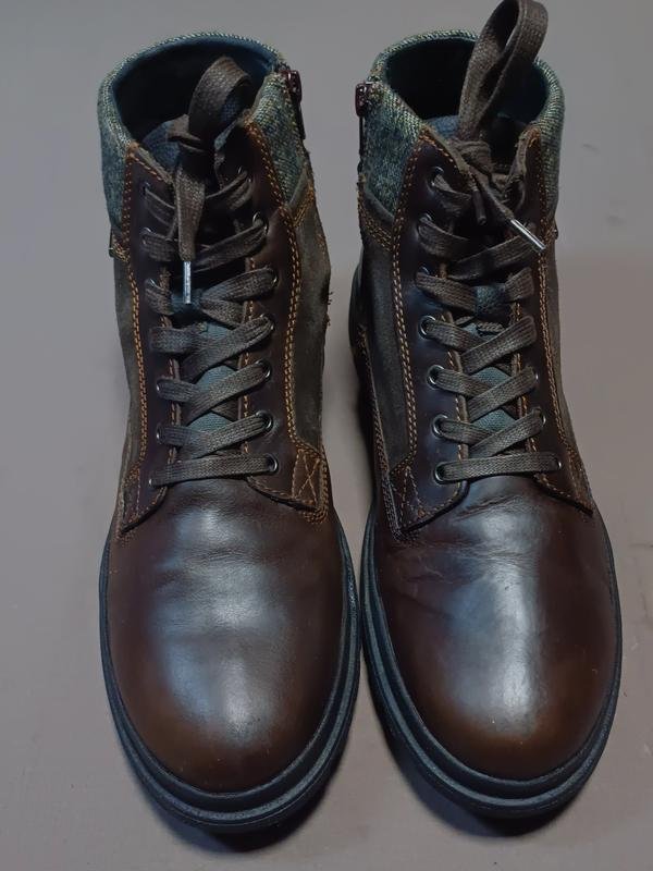 Herren Geox Stiefel Schwarz Leder 45