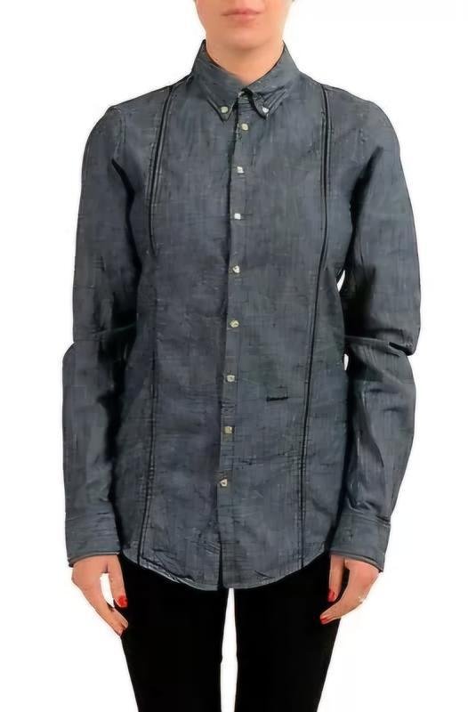 Женская Dsquared² Рубашка Серый Хлопок 40 / L / 48