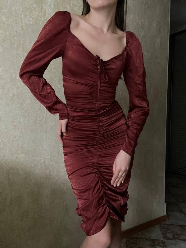 Donna Club Monaco Abito Marrone Poliestere 34 / XS