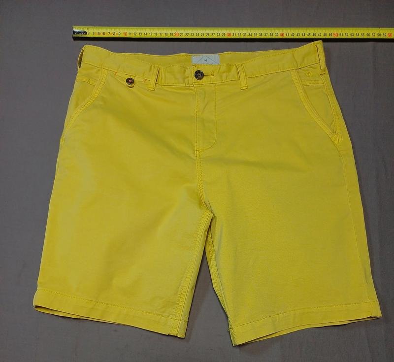 Men White Stuff Shorts Yellow Cotton 34