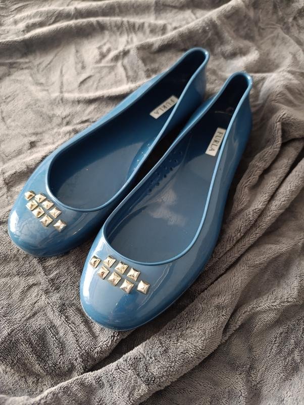 Women Furla Heels Navy Rubber 38