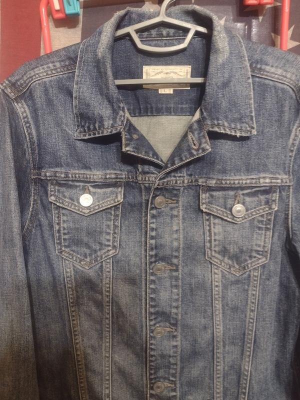 Herren AllSaints Jacke Marineblau Denim L