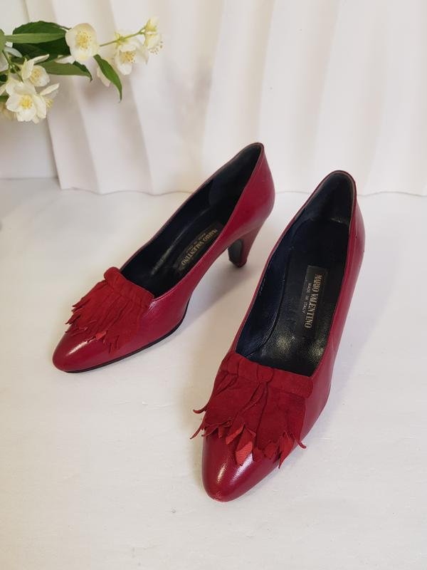 Donna Vero Cuoio Tacchi Rossi Pelle 36