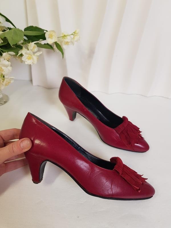 Donna Vero Cuoio Tacchi Rossi Pelle 36