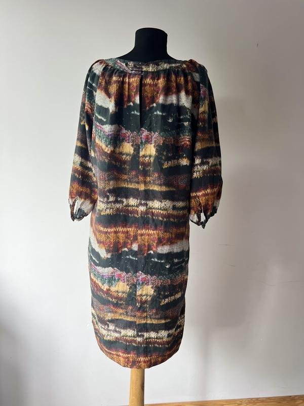 Women BOSS Orange Dress Multicolor Silk 42-44
