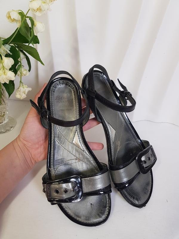Femme Bata Sandales Argent Cuir 37