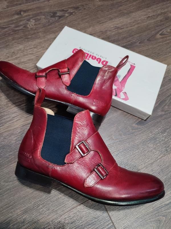 Women Melvin Hamilton Boots Burgundy Leather 37.5
