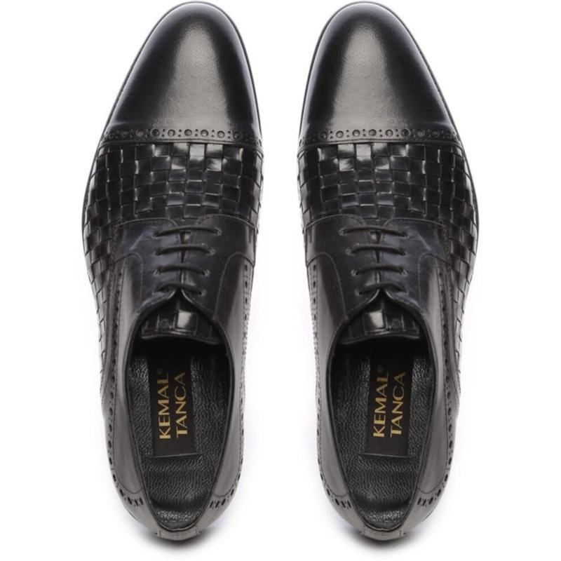 Мужские Kemal Tanca Туфли Чёрные Кожа 42