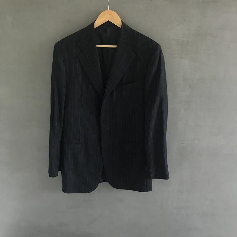 Мужской Isaia Napoli Костюм Тёмно-синий Шерсть 40