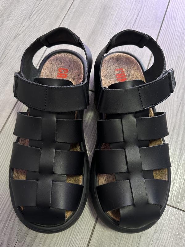 Мужские Camper Сандалии Чёрный Кожа 42