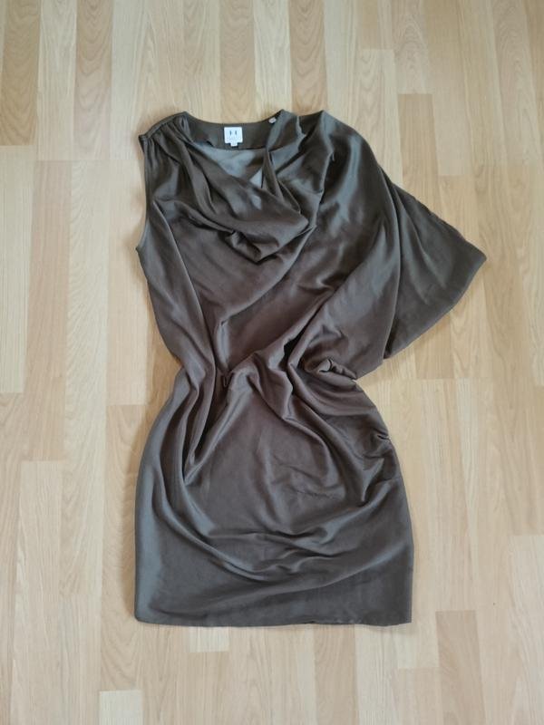 Женское Halston Heritage Платье Хаки Атлас 34