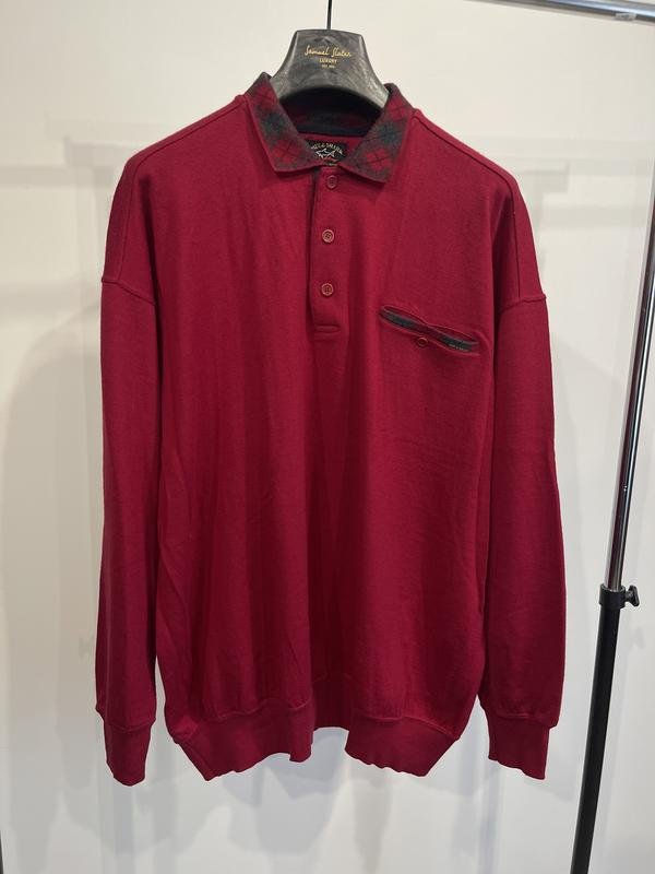 Мужской Paul & Shark Светер Бордовый Шерсть 3XL