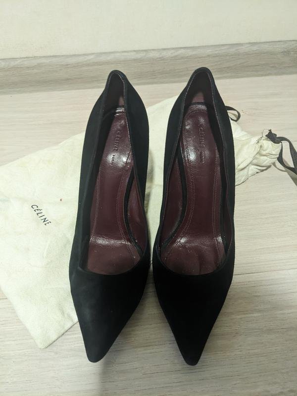 Женские Celine Туфли Чёрный Кожа 37