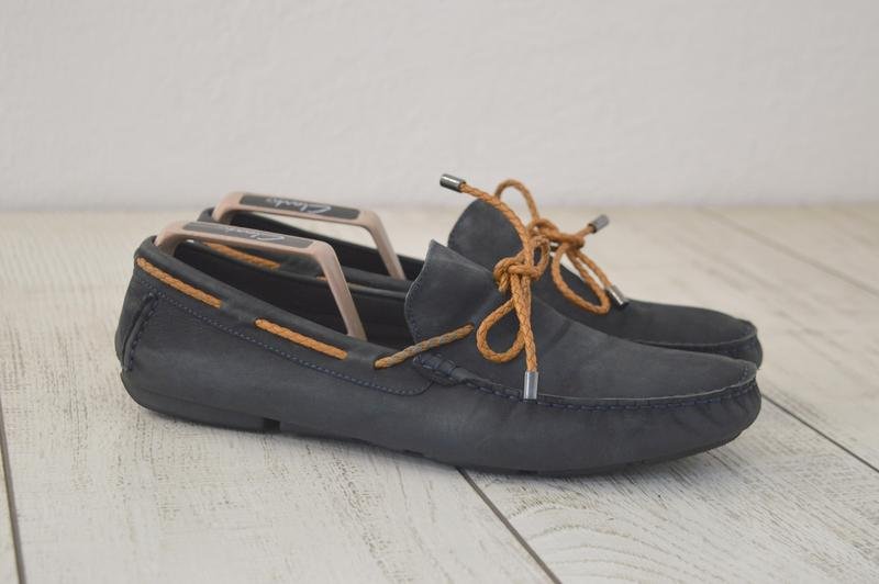 Uomo Dune Mocassini Blu Navy Pelle 44