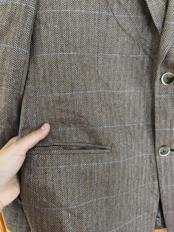 Herren Barutti Sakko Marineblau Seide 42 / XL / 50