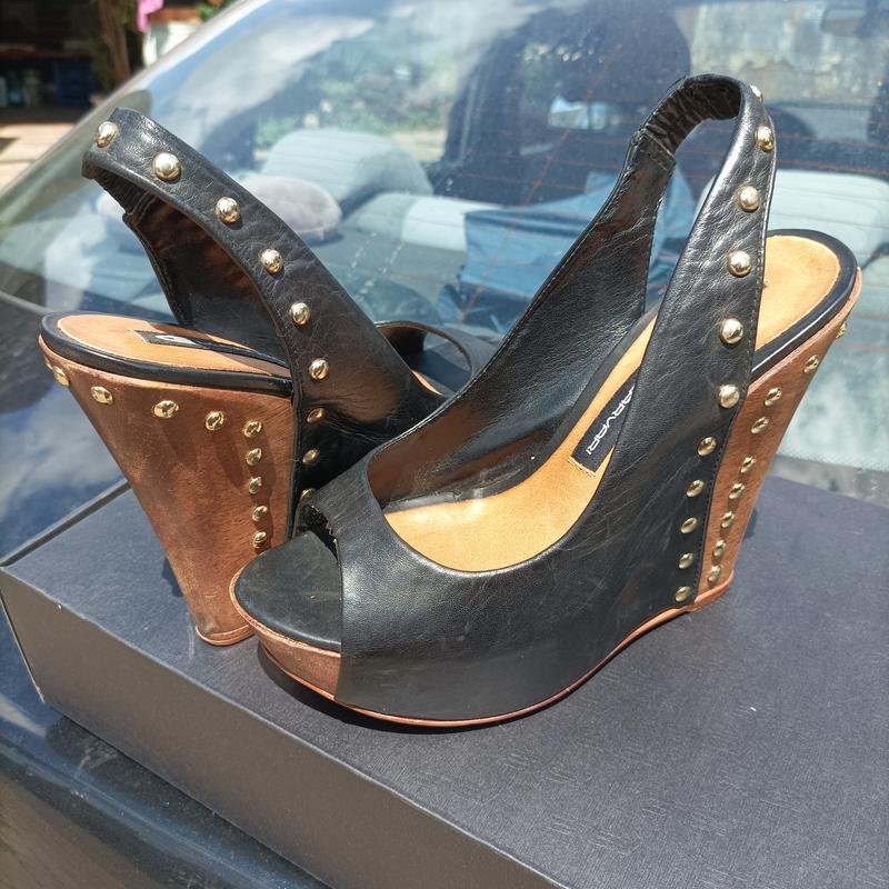 Donna Luciano Carvari Tacchi Nero Pelle 38