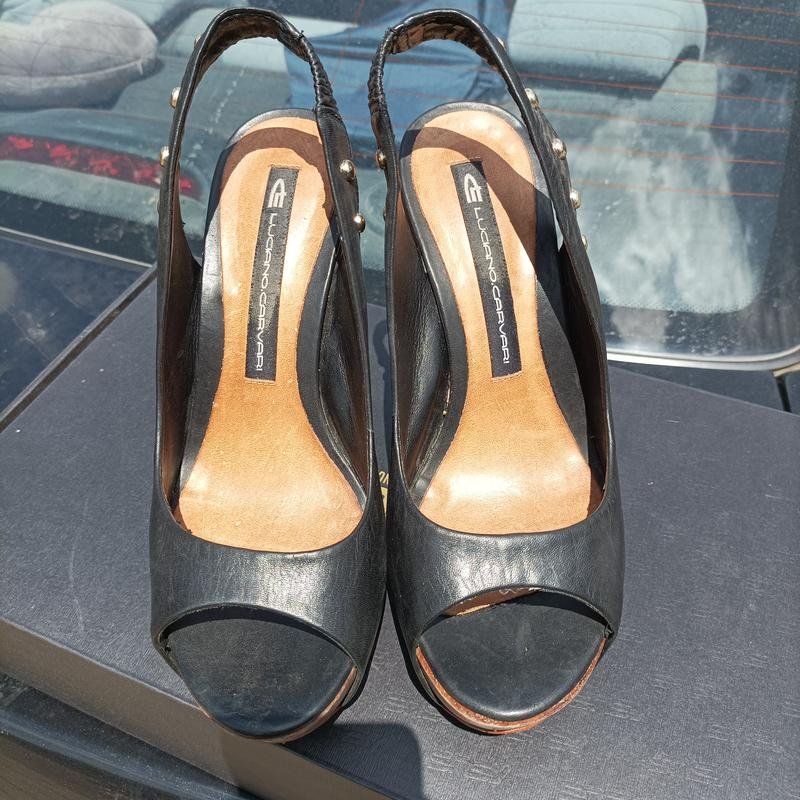 Donna Luciano Carvari Tacchi Nero Pelle 38