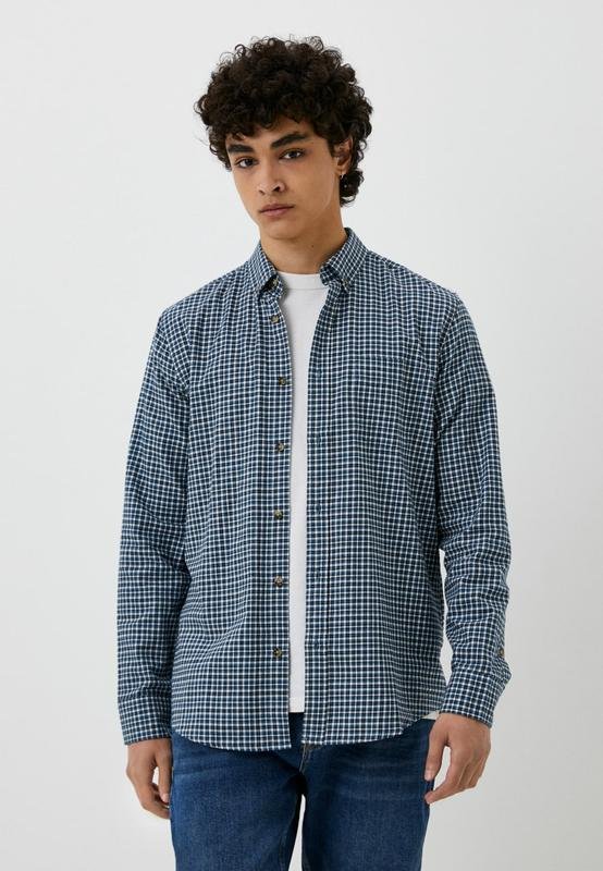 Женская Charles Tyrwhitt Рубашка Бирюзовая Хлопок