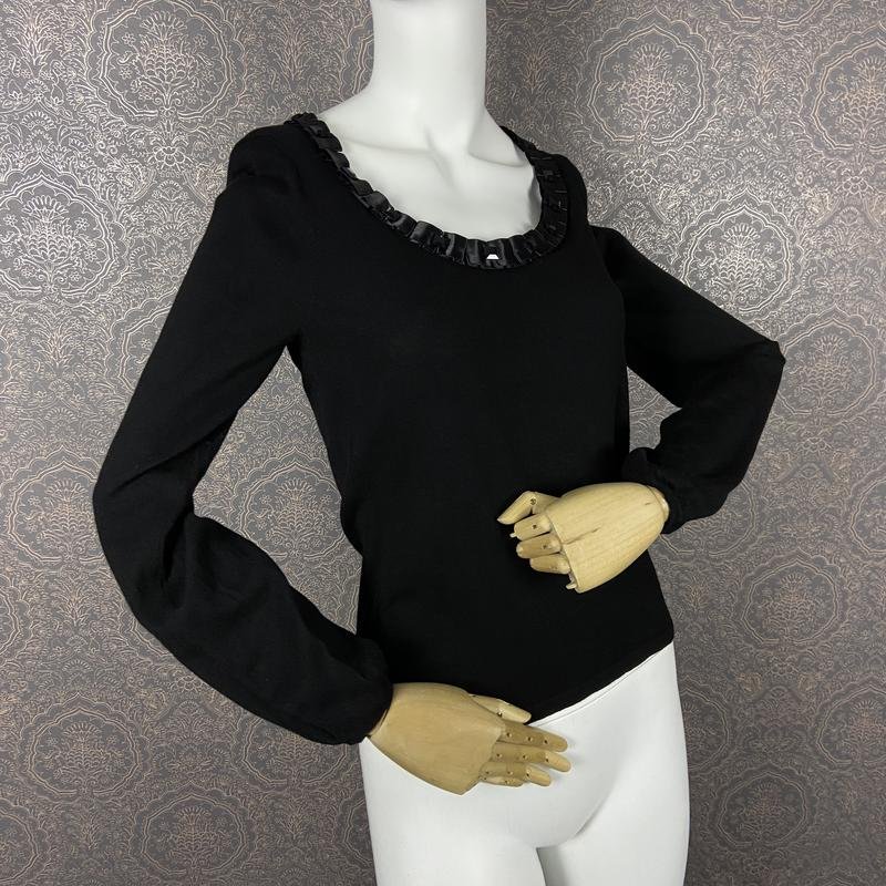 Femme Jaeger Pull Noir Laine 36 / S / 44