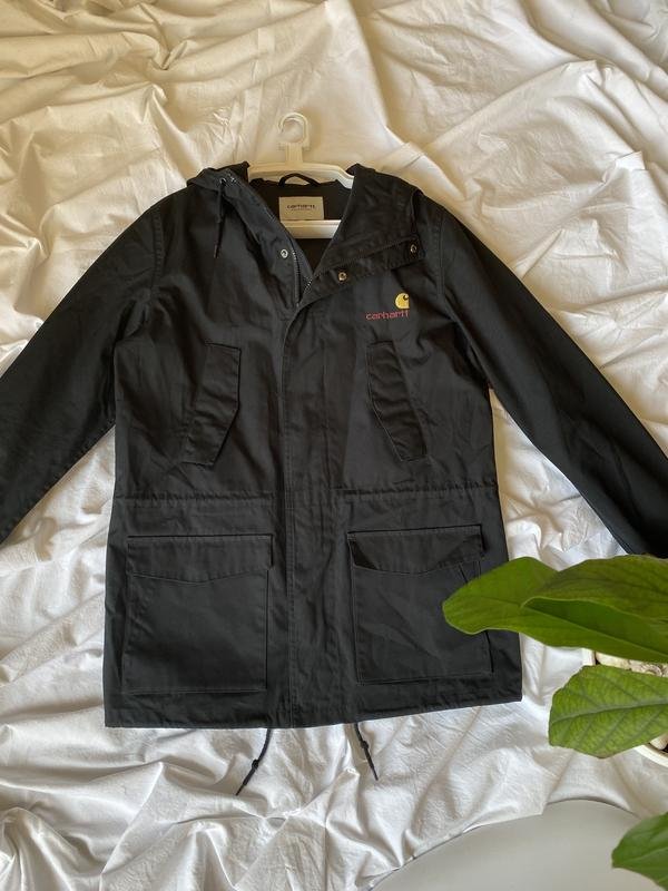 Women Carhartt Jacket Black Cotton 36 / S / 44