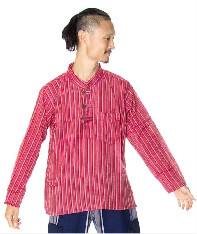 Мужская Традиционная Рубашка Красная Хлопок 38 / M